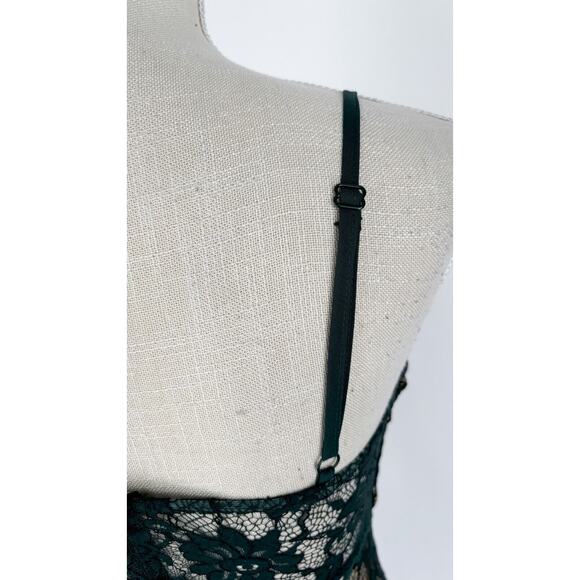 Tobi Womens After Dark Lace Floral Mini Dress Sleeveless Lined Size S Green NWT - Picture 7 of 16